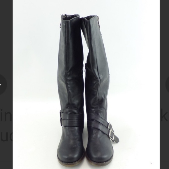 Rampage Womens Black Tall Buckle Boots Size 7 - Picture 3 of 8